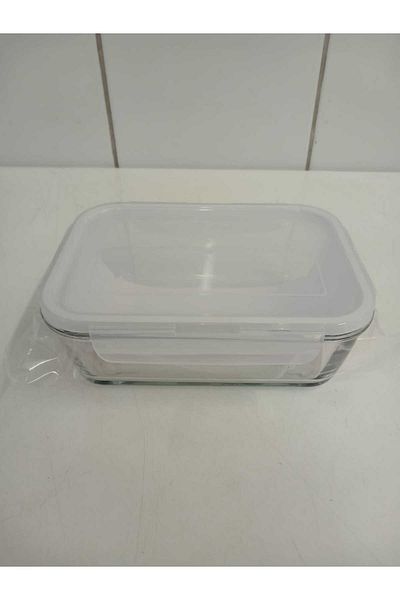 LAV Feyzade Fresco Glass Locked Storage Container 1 Pcs Rectangular (1200 Cc)-(Frs-257)
