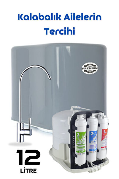 İK Kuzey Su Arıtma Cihazı 12 Litre Antibakteriyel Çelik Tanklı