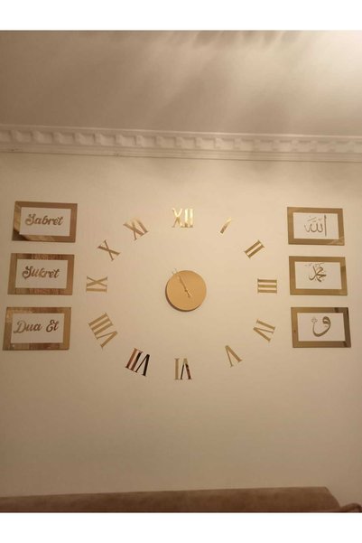 Genel Markalar Salon Saat Seti Altın & Gümüş  Çok Şık (Göz Alıcı)