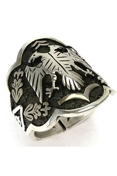 OSMANLI GÜMÜŞ Diriliş Ertuğrul Başparmak Zihgir Okçu Gümüş Erkek Yüzüğü