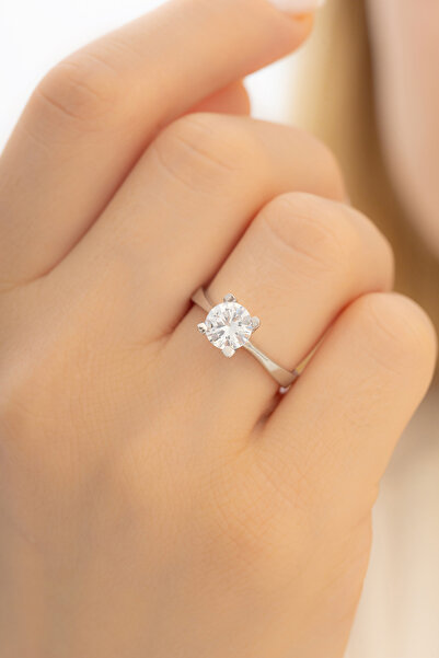 OSMANLI GÜMÜŞ Gümüş Tektaş Bayan Gümüş Yüzük