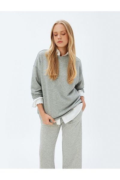 Koton Basic Sweatshirt Crew Neck Long Sleeve Comfortable Fit