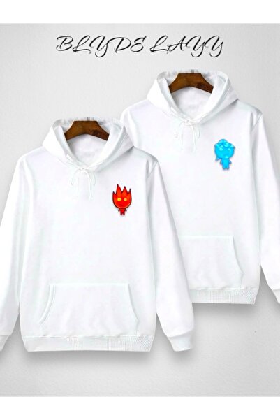 BLYDE LAYY Вогнем і водою, кохана пара Комбінезон з капюшоном білий, 2-х част...