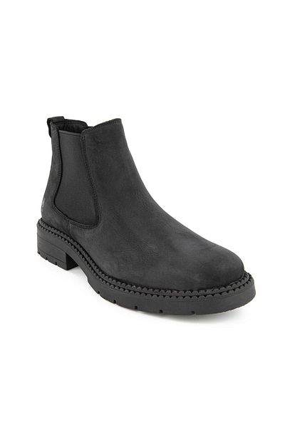 Hush Puppies Men's Boots - Nubuck Dark Black, Comodo Model