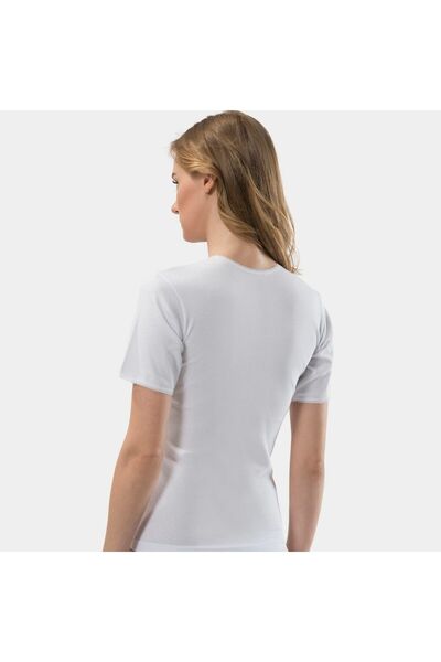 TÜREN Women's Lace Detailed Short Sleeve Camisole Cotton Undershirt 222/White