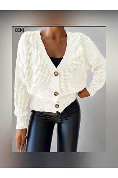 Kokosh moda Women's Buttoned Front Knitwear Cardigan