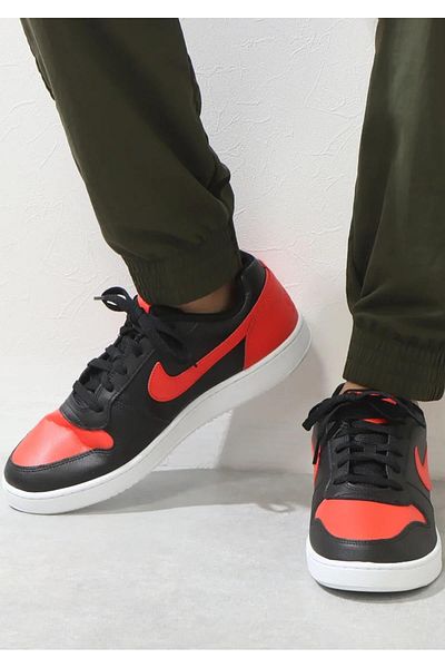 Nike Black Ebernon Genuine Leather Men's Sneakers