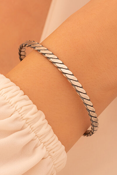 OSMANLI GÜMÜŞ Kadın Gümüş Bileklik - El Yapımı Oksitli Gümüş Adonis Kadın Bil...