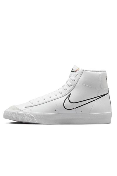 Nike Blazer Mid 77 - Genuine Leather White Leather High Top Casual Sneakers
