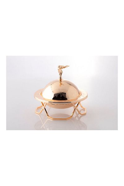 Dania Dates Bowl With Lid Gold 17×17×4cm