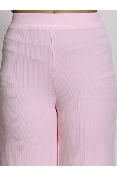 Sera By Styli Mid Rise Wide Leg Pants with Elastic Waistband