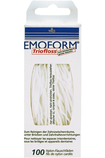 Emoform خيط تنظيف الأسنان تريو فلوس، 100 قطعة