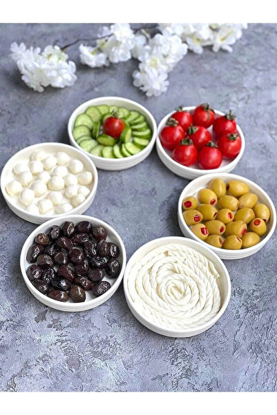 COOKCASE Ceramic 6 Round Plates 13 cm