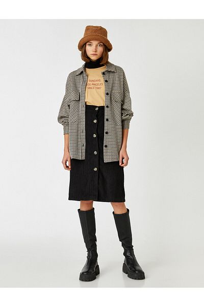 Koton Skirt - Button Detailed