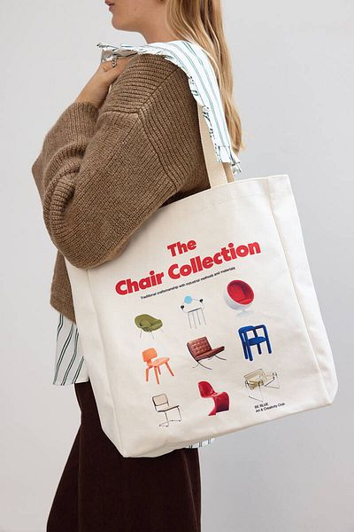 BE BLUE The Chair Canvas Bag