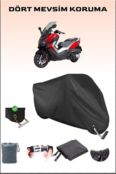 Breen قفل أسود لدراجة نارية Sym Cruisym 250i متوافق مع القماش المشمع، آمن، مق...