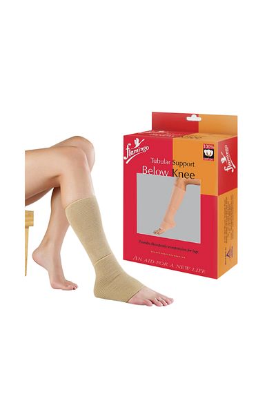 Flamingo Tubular Support Below Knee Beige Medium