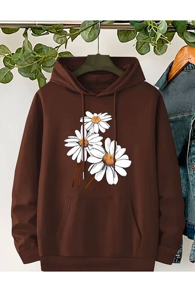 Medinenur Φούτερ με κουκούλα Daisy Printed