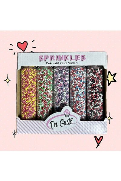 Dr. Gusto Sprinklers 5-Piece Decoration Candy Set No:3