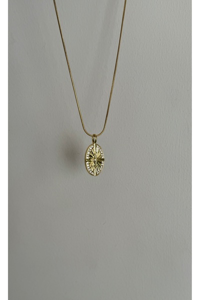 milatelier Kutup yıldızı gold çelik kolye