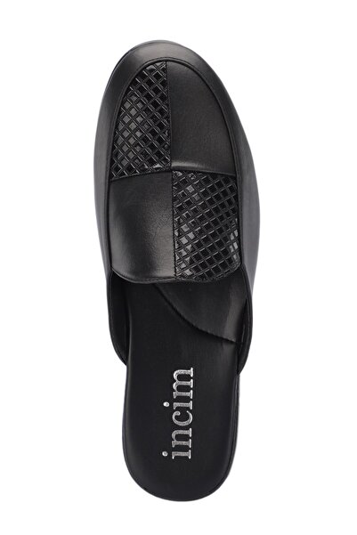 İncim Ανδρικές παντόφλες 441 - Μαύρες, άνετες, πακέτο καλεσμένων με λεπτομέρειες για προίκα και γαμπρό