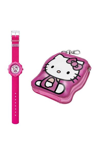Flik Flak HELLO KITTY PINK WATCH & PURSE