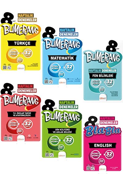 Gün&Ay Yayınları Günay Yayınları 8. Sınıf Bumerang Türkçe,matematik,fen,inkıl...