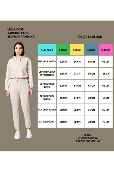 Bella Dossi 100% βαμβακερό πόδι και ελαστική μέση με κουκούλα casual γυναικεία φόρμα