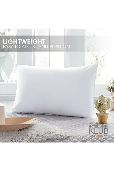 Hotel Linen Klub Pressed Pillow - 750grams , Soft  Microfiber Fabric , 50 x 70 cm