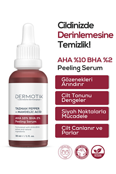 Dermotik Aha 10% BHA 2% Cilt Tonu Eşitleyici & Canlandırıcı Tazman Pepper + M...