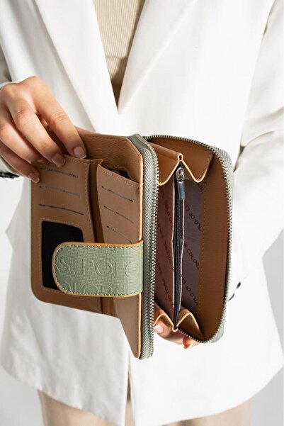 ImPolo Γυναικείο πορτοφόλι χειρός Nili Yeşilbagofraj Print 10x17 Μέγεθος