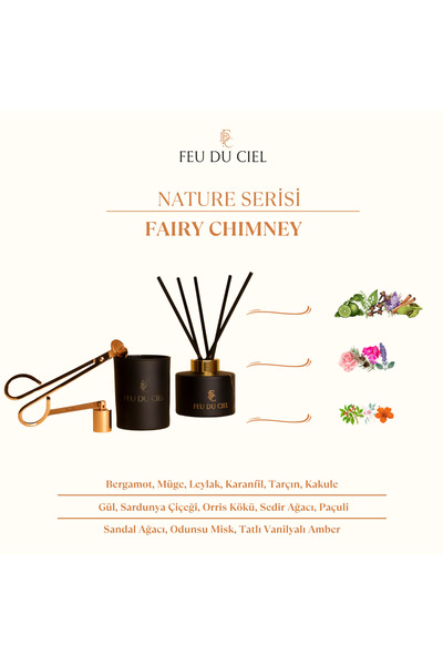 Signature Fairy Chimney Bergamot Leylak Sandal Ağacı Kokulu Rose Gold Aksesuarlı Set