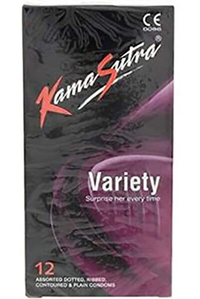 ANSELL (UK) LTD مجموعة الواقيات الذكرية المتنوعة من كاماسوترا، 12 قطعة