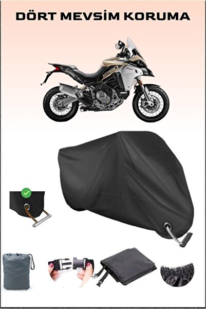Breen قفل أسود لدراجة نارية Ducati Multistrada 1260 Enduro متوافق مع القماش ا...