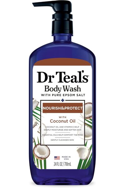 Dr Teals غسول الجسم بملح إبسوم وزيت جوز الهند 710 مل