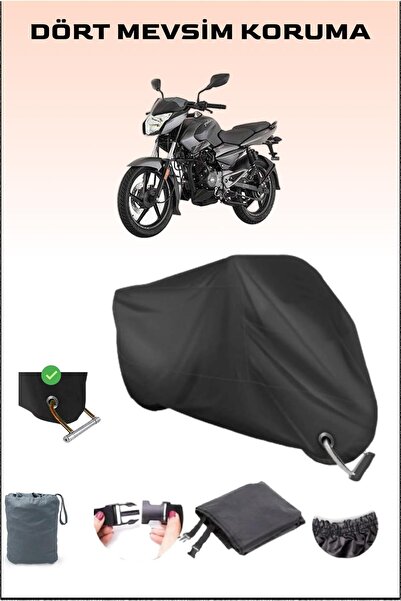Breen قماش دراجة نارية أسود متوافق مع القفل لـ Bajaj Pulsar Ns 125، آمن، مقاو...
