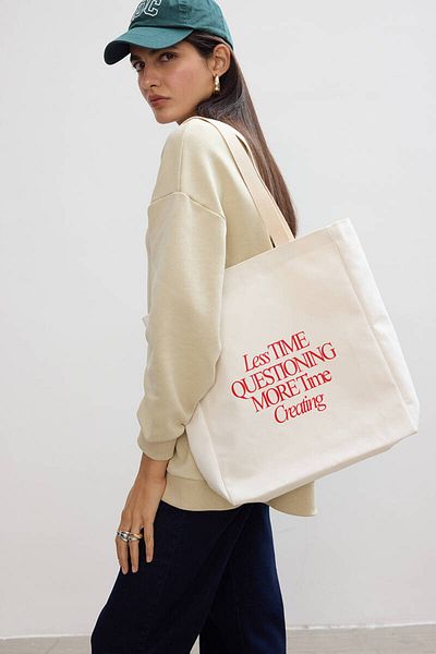BE BLUE Creating Canvas Bag
