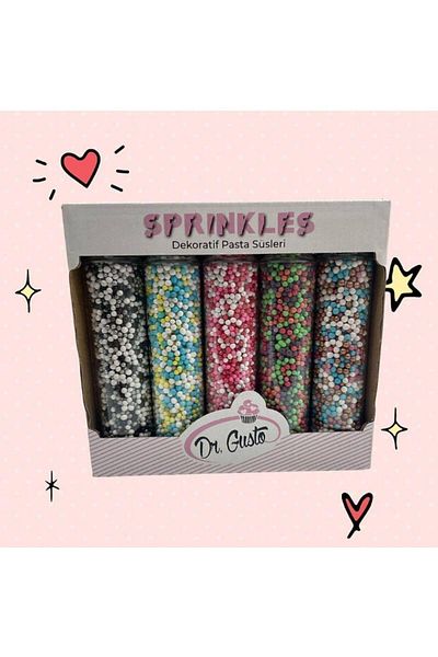 Dr. Gusto Sprinklers 5-Piece Decoration Candy Set No:1