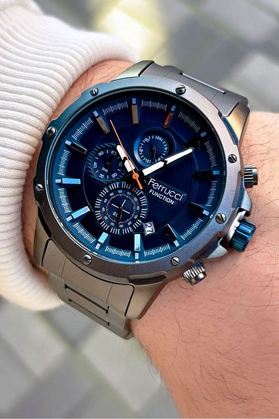 Ferrucci Function Fcf.11710fm.02 Multi Function Men's Wristwatch 3 Atm Waterproof