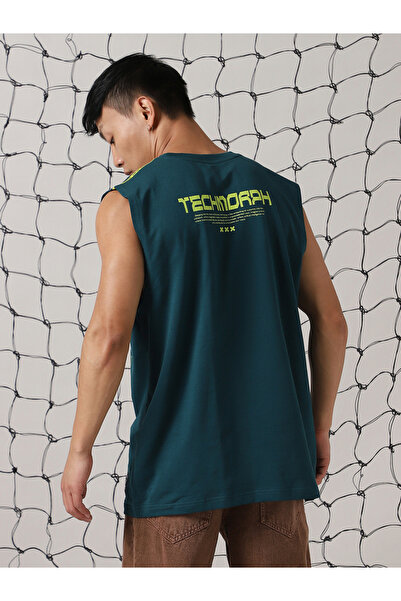 Hubberholme By Styli Graphic Print Sleeveless Relaxed Fit T-Shirt