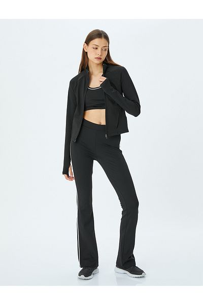 Koton Spanish Leg High Waisted Interlock Sports Leggings