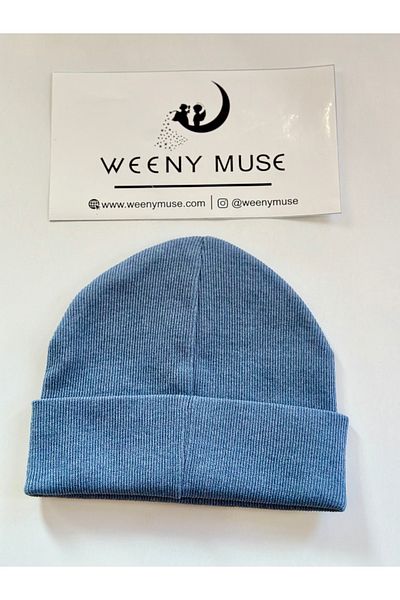 Weeny Muse Fold Ribbed Beret with Leather Label