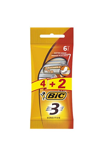 Bic BIC3 SENSITIVE POUCH 4+2 (6'S)