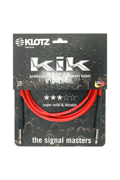 Klotz Kık 3mt Kırmızı Enstrüman Kablosu
