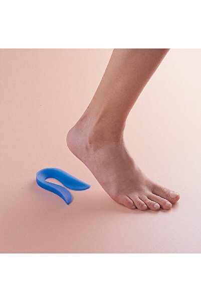 MAKIDA وسادة كعب سيليكون على شكل حرف U للنساء، أزرق، مقاس كبير