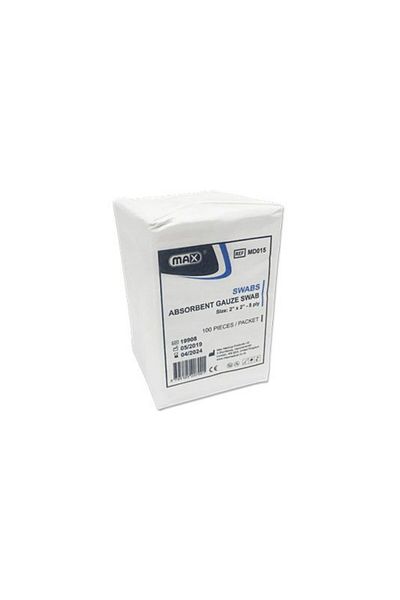 Max Gauze Swab 8Ply 2X2