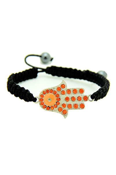 Rouge سوار نسائي من حجر فاطمة الأم البرتقالي