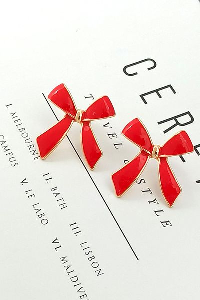 Çlk Accessories أقراط القوس الأحمر الممتازة