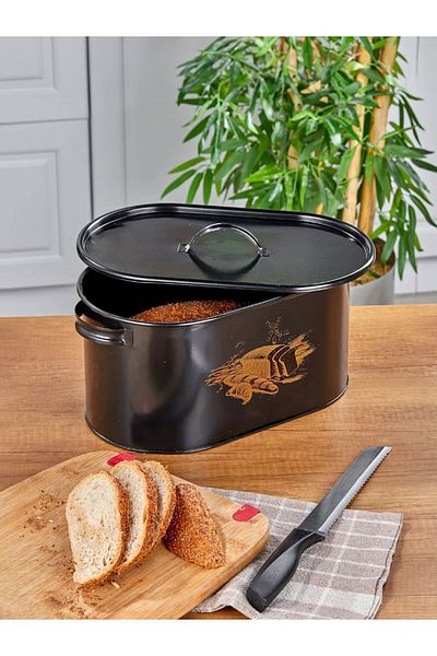 Reoona Black Metal Bread Bowl 12 lt
