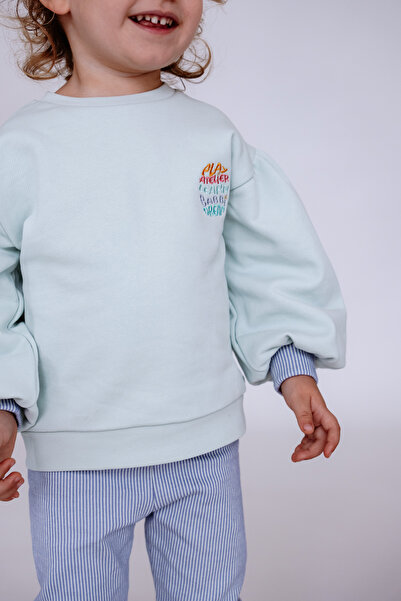 Atelier Babbi 100% Cotton Rita Tracksuit Set - Mint/Lilac